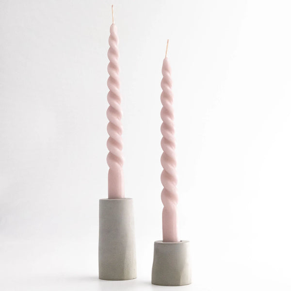 Kerzenständer für Stabkerzen aus Beton von Betolz, 2er Set.