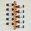Weinregal Hanglage-Hanglage Mini-für die Wand aus Holz Eiche-mit 10 Weinflaschen